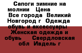 Сапоги зимние на молнии › Цена ­ 5 900 - Все города, Великий Новгород г. Одежда, обувь и аксессуары » Женская одежда и обувь   . Свердловская обл.,Ивдель г.